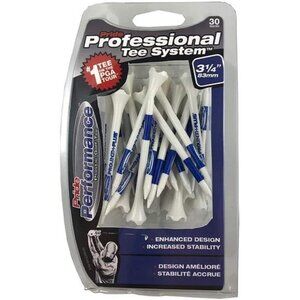 Plastic Golf Tees - 30 Count, 3 1/4 Inch - #1 Tee on Tour - Striped